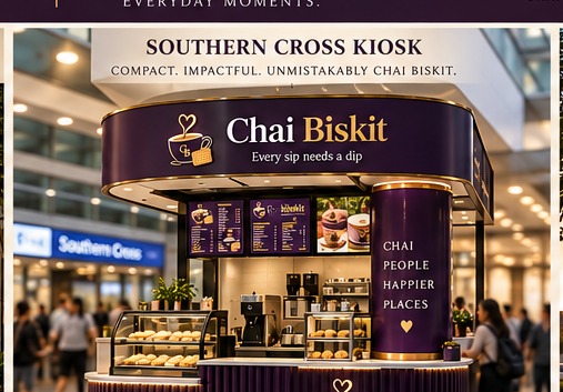 Chai Biskit kiosk at Southern Cross Station, Melbourne